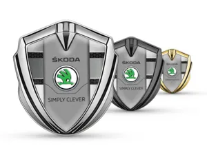 Skoda Emblema Coche Insignia Tunado Inspirado Brilla Metal